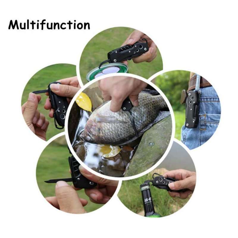Lifespace Camping Fishing Multi Tool Pocketknife with Scissors