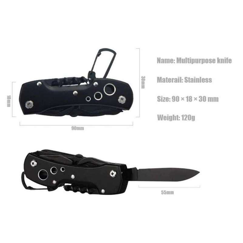 Lifespace Camping Fishing Multi Tool Pocketknife with Scissors