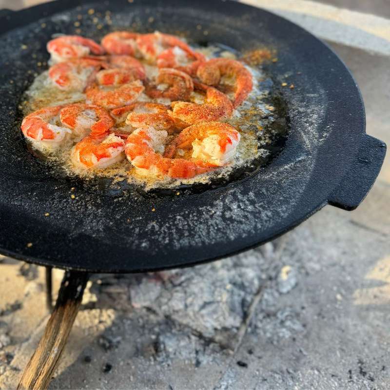 Lifespace Cast Iron Grill Plate with Carry Bag & Removable Legs - 45cm