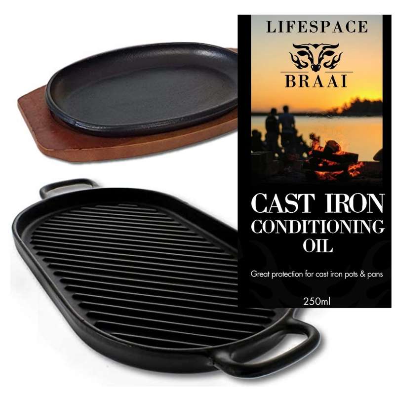 Lifespace Cast Iron Potjie Clean & Care Kit