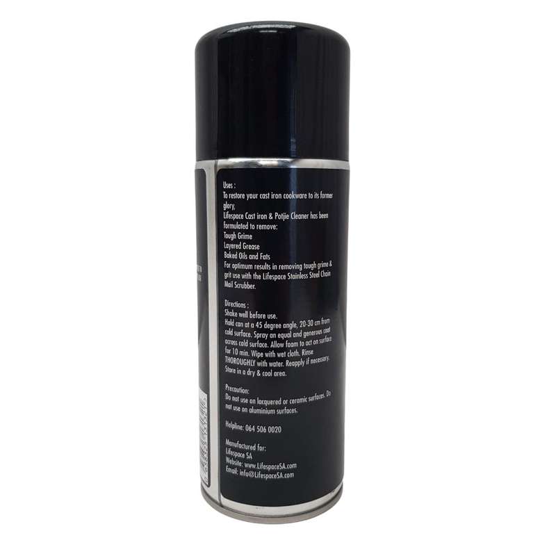 Lifespace Cast Iron & Potjie Cleaner - 400ml