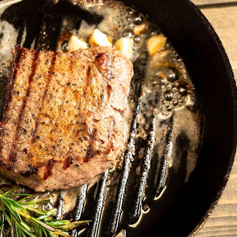 Lifespace Cast Iron Round Griddle Skillet Pan 28cm