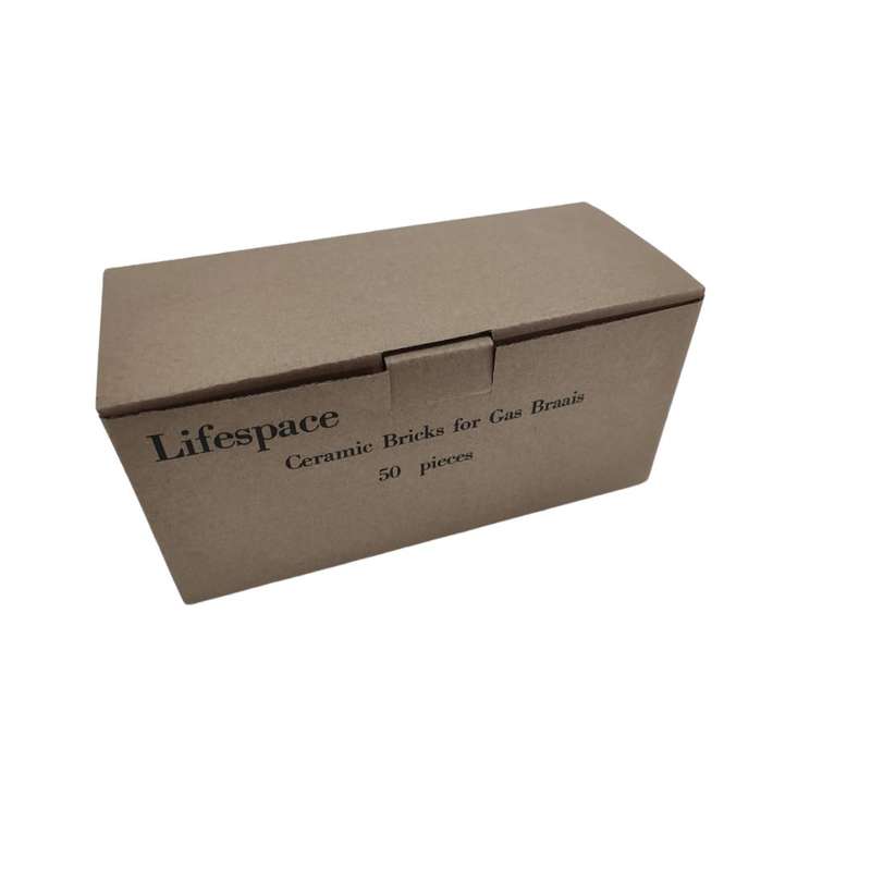 Lifespace Ceramic Bricks for Gas Braais - 50 pieces