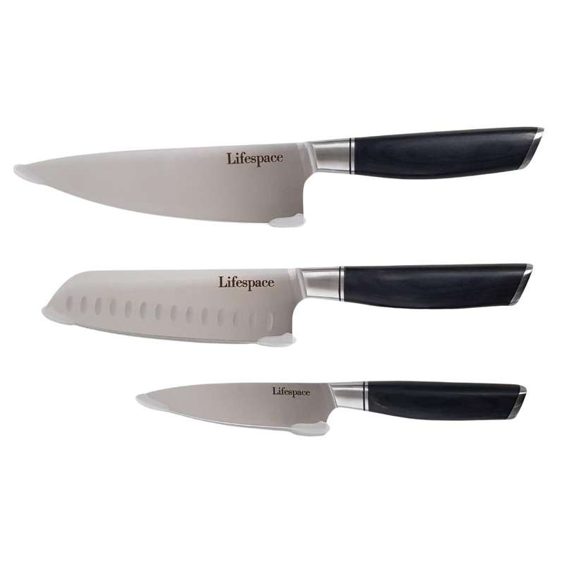 Lifespace Classic Japanese Chef Knife Set in a Gift Box - Petty, Santoku & Chef