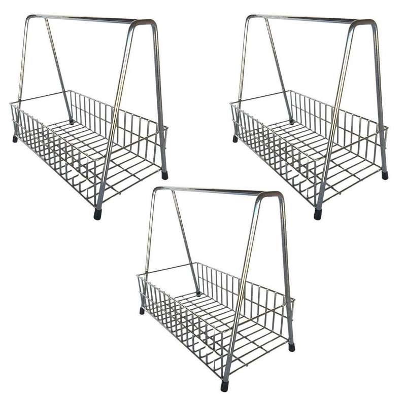 Lifespace Condiment Basket- Chrome - 3 Pack