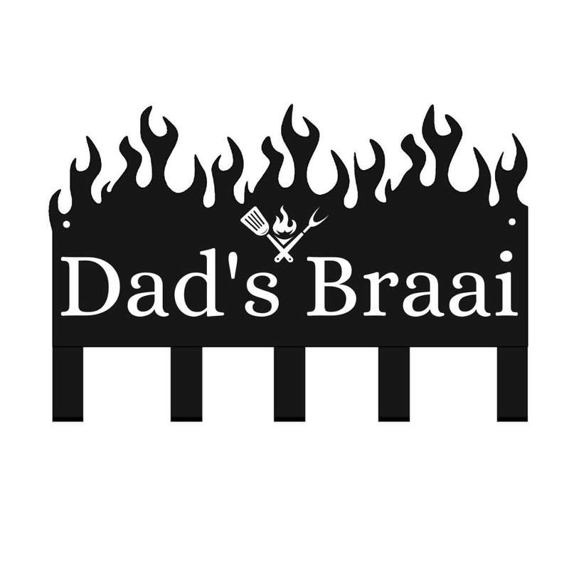 Lifespace "Dad's Braai" Braai 5 Hook Utility Rack