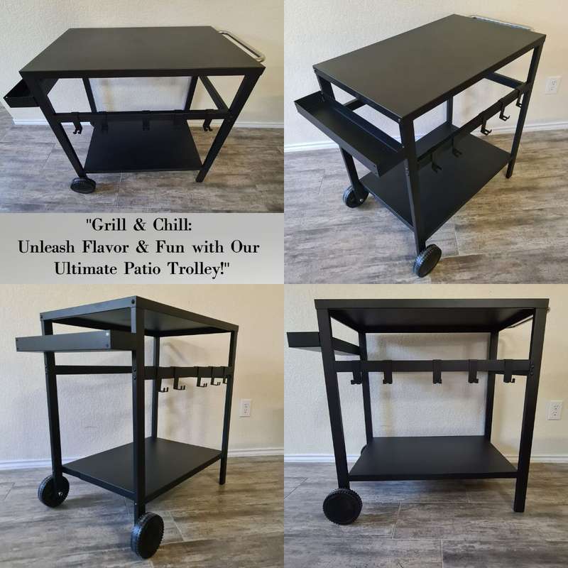 Lifespace Deluxe Patio Trolley Cart & Premium Pizza Oven Bundle: Unleash the Joy of Outdoor Enter...