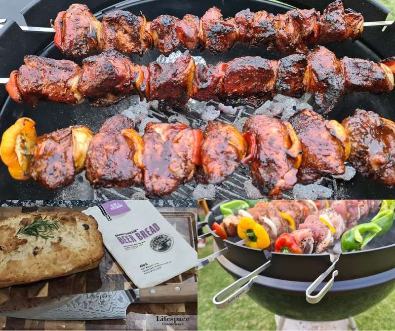 Lifespace Espetada Skewer Set for 57cm Kettle Braai
