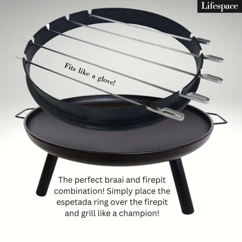 Lifespace Espetada Skewer Set for 57cm Kettle Braai