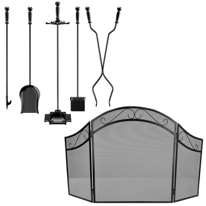Lifespace Fireplace Protection Combo: Screen & Tool Set Bundle