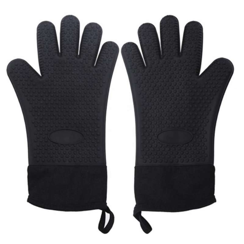 Lifespace Heat Resistant Silicone Gloves (pair) - Cotton Lined, Fully Washable