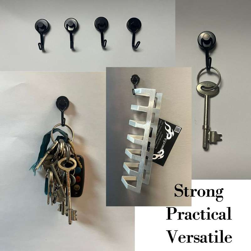 Lifespace Heavy Duty Magnetic Utility Hooks - 4 pack