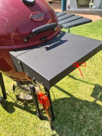 Lifespace Kettle Grill Folding Extension Table with Six Utility Hooks