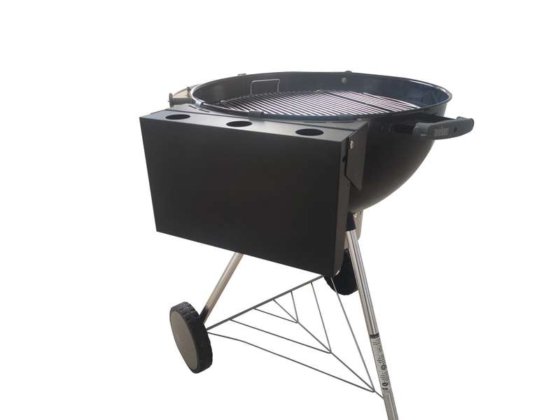 Lifespace Kettle Grill Folding Extension Table with Six Utility Hooks
