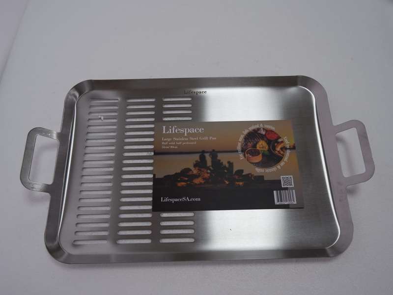 Lifespace Large Braai Breakfast Pan - Half Perforated Base