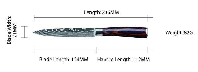 Lifespace Laser Engraved 5CR15 3pce Kitchen Utility Knife Set in a Gift Box! GREAT DEAL