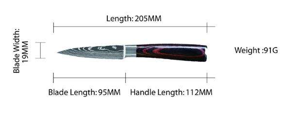 Lifespace Laser Engraved 5CR15 3pce Kitchen Utility Knife Set in a Gift Box! GREAT DEAL