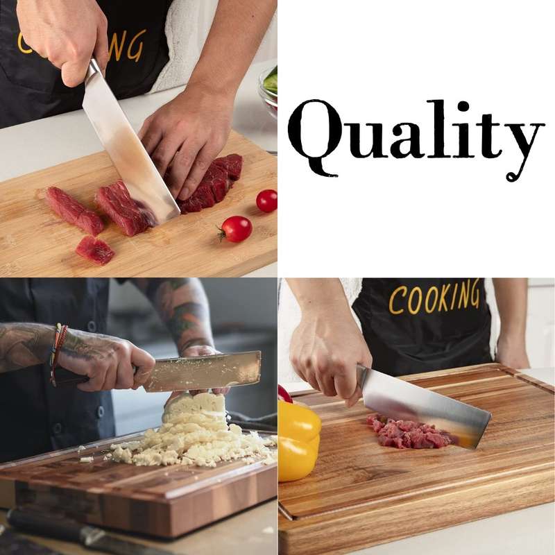 Lifespace Laser Engraved 5CR15 Kitchen Nakiri Chef Knife in a Gift Box