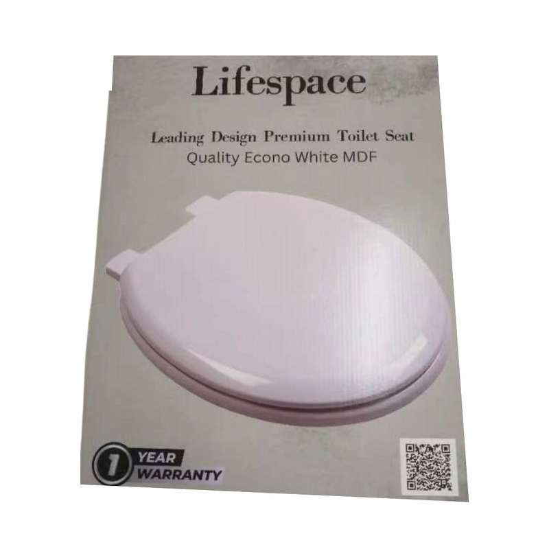 Lifespace Leading Design Premium Wood Toilet Seat - Econo White
