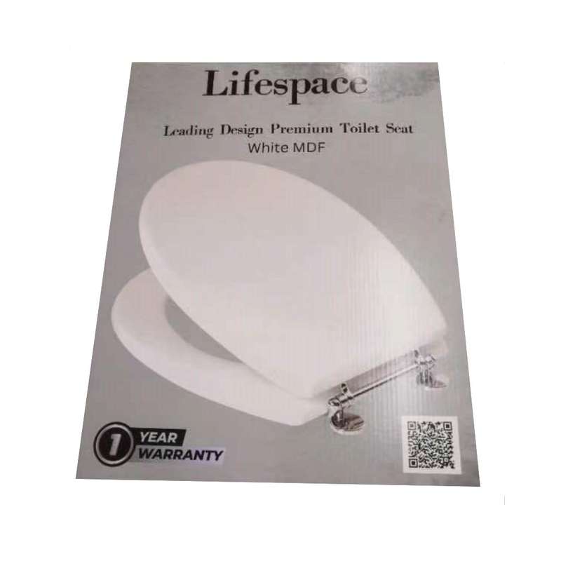 Lifespace Leading Design Premium Wood Toilet Seat - White