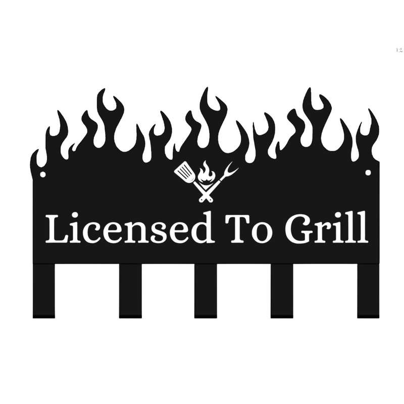 Lifespace "Licensed to Grill" Braai 5 Hook Utility Rack