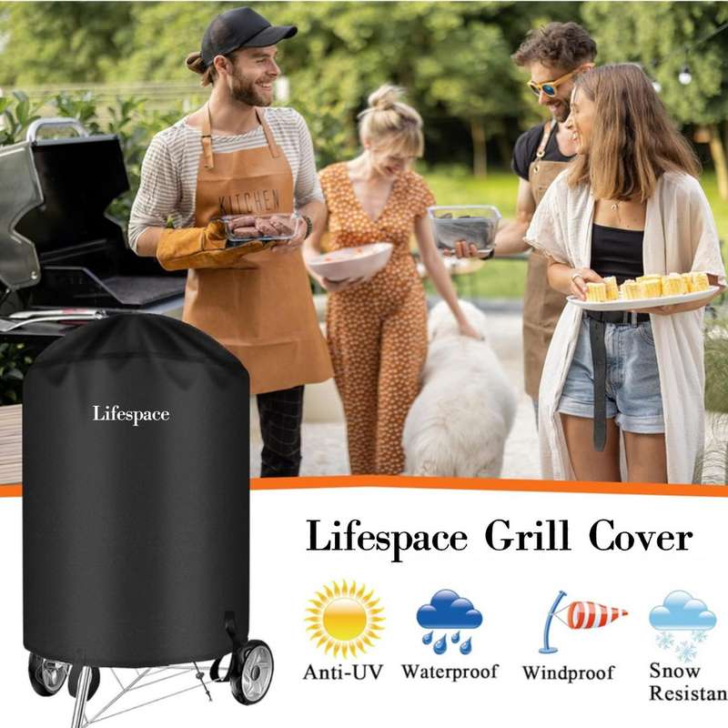 Lifespace Lightweight 57cm Kettle Grill Braai Cover