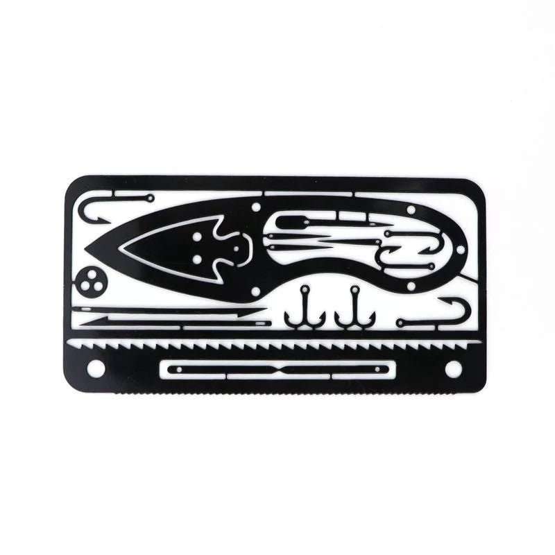 Lifespace Metal Survival Camping Fishing Tool Card Set x4