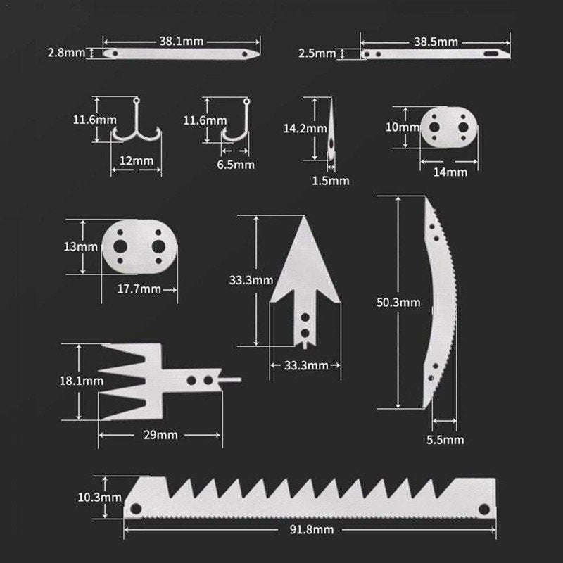 Lifespace Metal Survival Camping Fishing Tool Card Set x4