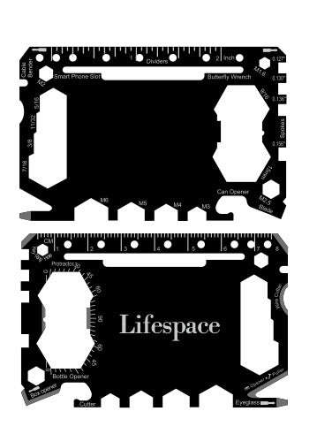 Lifespace Ninja Super Survival Stainless Steel Multi Tool Wallet Card