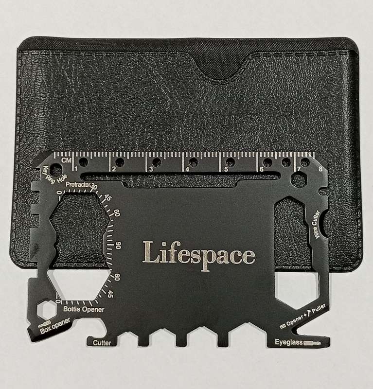 Lifespace Ninja Super Survival Stainless Steel Multi Tool Wallet Card