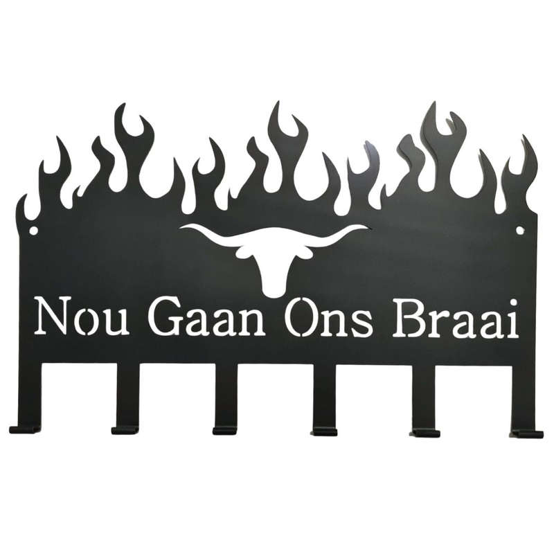 Lifespace "Nou Gaan Ons Braai" Braai 6 Hook Utility Rack