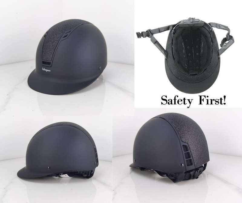Lifespace Performance Certified Unisex Equestrian Safety Helmet - Matt Black M/L (57 - 59cm)