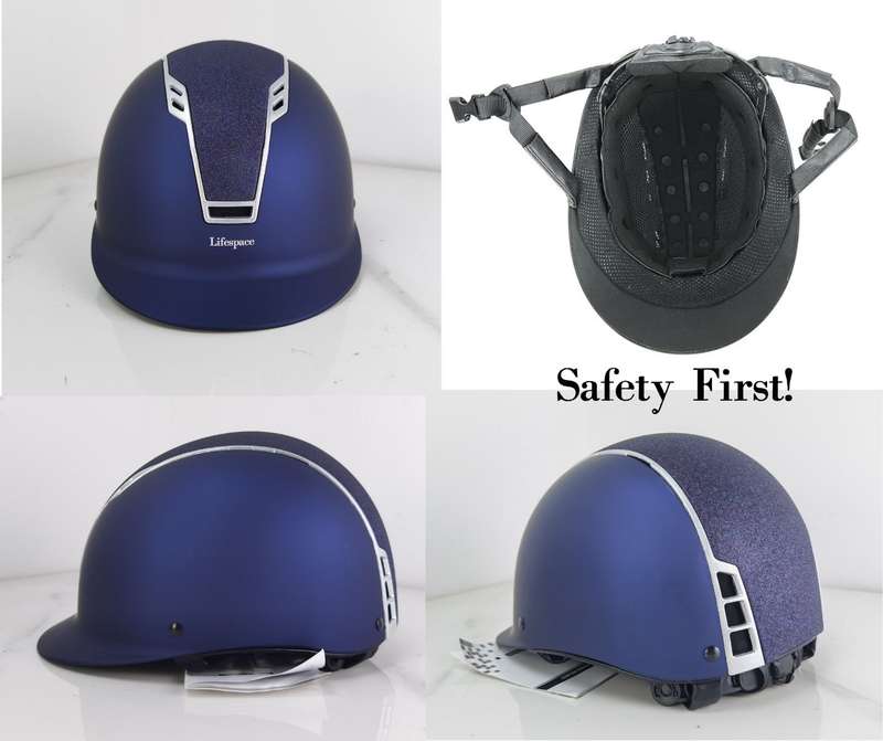 Lifespace Performance Certified Unisex Equestrian Safety Helmet - Matt Blue M/L (57 - 59cm)