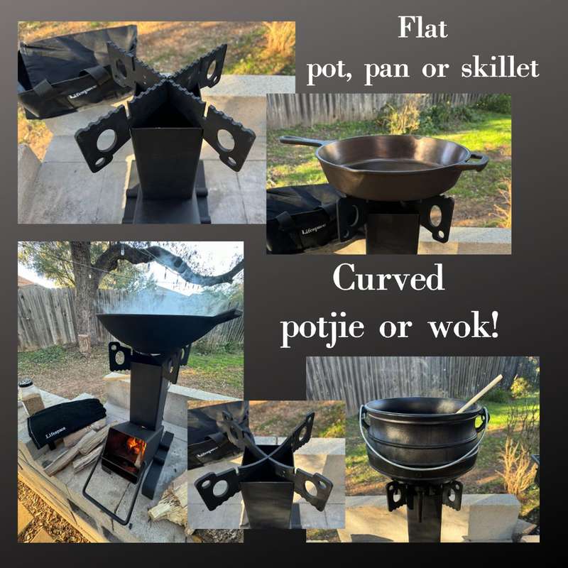 Lifespace Portable Camping Rocket Stove with FREE Storage Bag