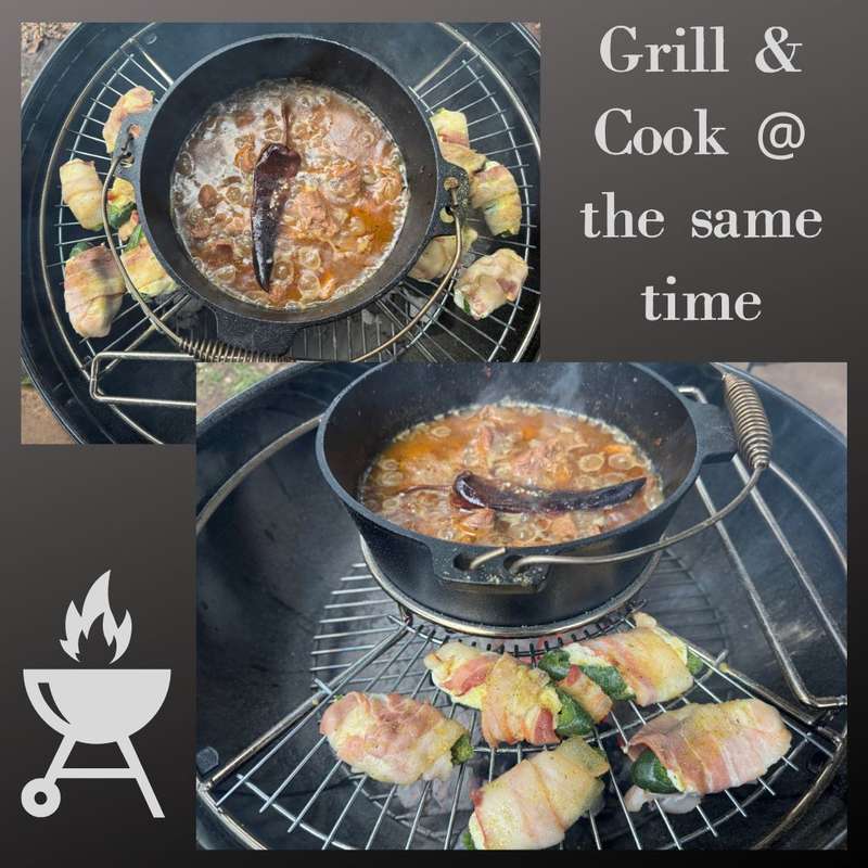 Lifespace Potjie Ring for 57cm Kettle Braai with 2 x Side Grids