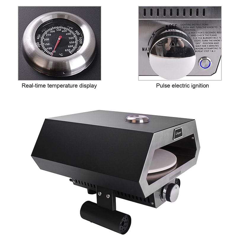 Lifespace Premium Gas Pizza Oven with Regulator & Hose Kit