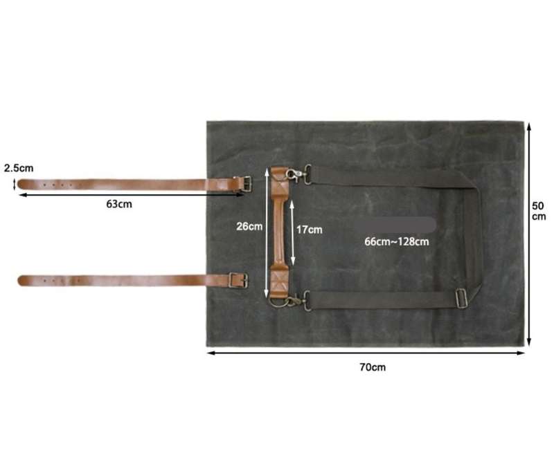 Lifespace Premium Leather & Waxed Canvas Utensil & Knife Roll - 8 Slots & Zip Pouch