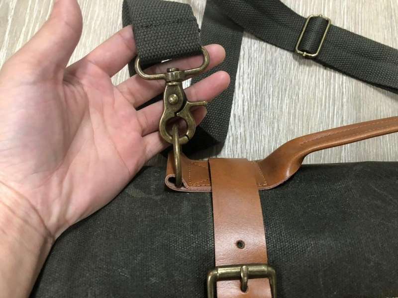 Lifespace Premium Leather & Waxed Canvas Utensil & Knife Roll - 8 Slots & Zip Pouch