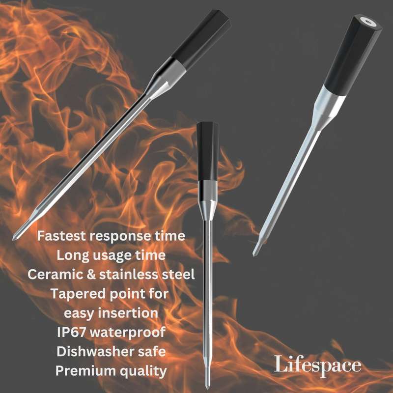 Lifespace Premium Smart Bluetooth Probe Thermometer - 2024 improved model