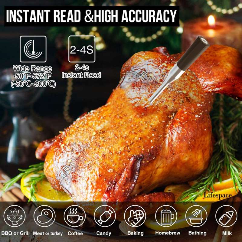 Lifespace Premium Smart Bluetooth Probe Thermometer - 2024 improved model