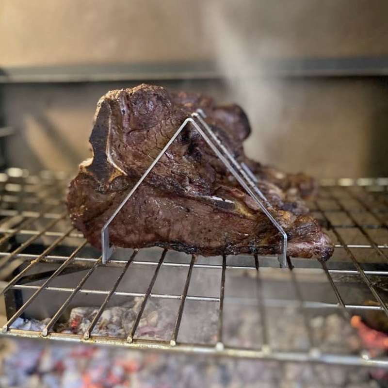 Lifespace Premium Stainless Steel T-Bone / Chop Rack - 4 Slot (2 pack)
