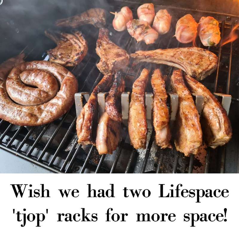 Lifespace Premium Stainless Steel Tjop / Chop Rack - 6 Slot (2 pack)