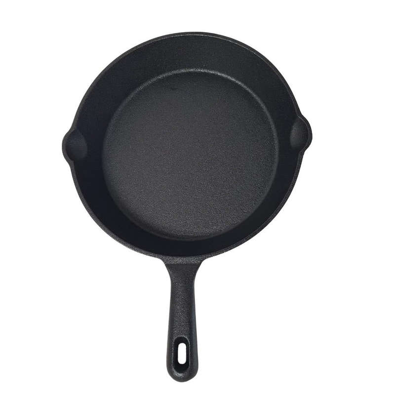 Lifespace Quality 3 Piece Matt Black Cast Iron Skillet Pan Set