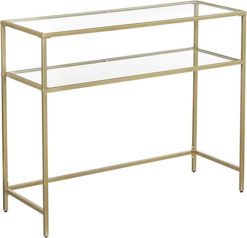 Lifespace Quality Console Hall Table with Gold Frame