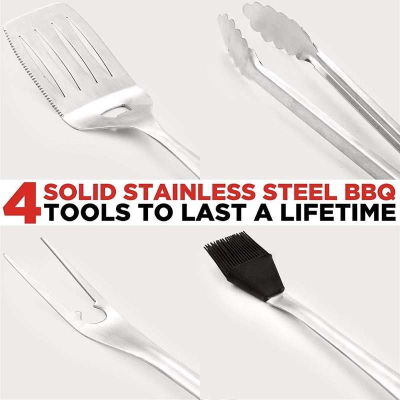 Lifespace Quality Heavy Duty BBQ Braai 4-Piece Tool Set