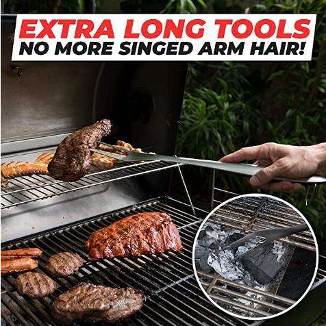 Lifespace Quality Heavy Duty BBQ Braai 4-Piece Tool Set