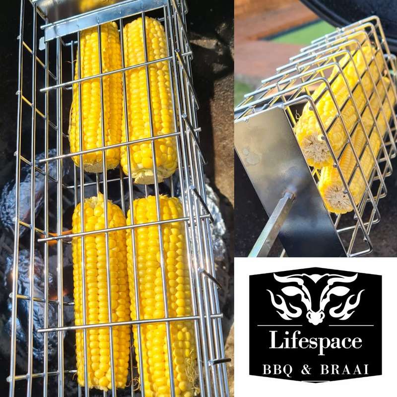 Lifespace Rotisserie Basket - Large Deep Adjustable - Chrome