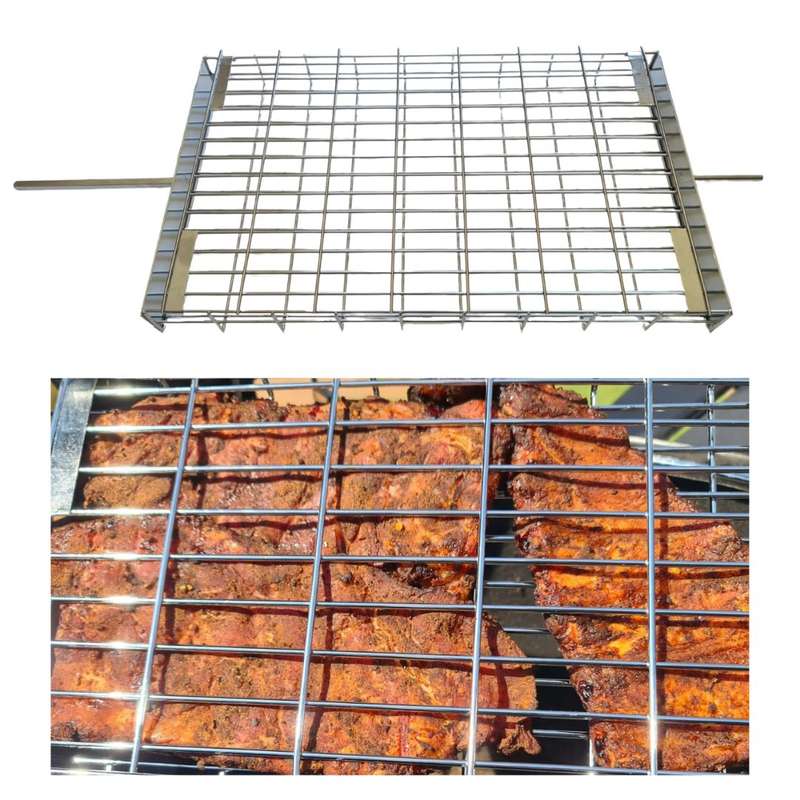 Lifespace Rotisserie Basket - Large Flat Adjustable - Chrome