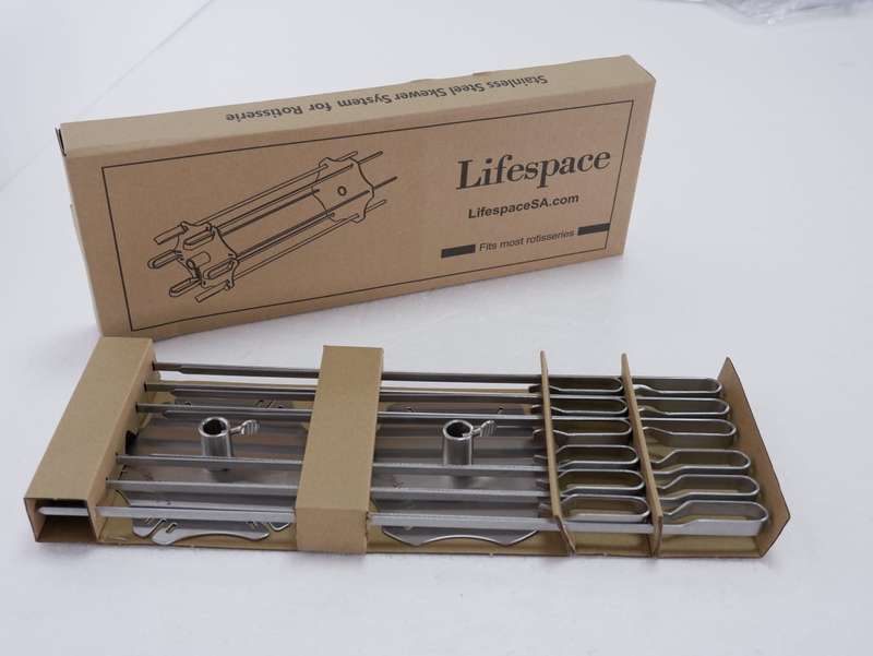Lifespace Rotisserie Braai Grilling Skewer Set