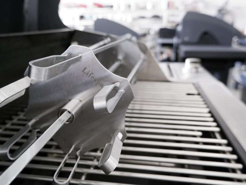 Lifespace Rotisserie Braai Grilling Skewer Set